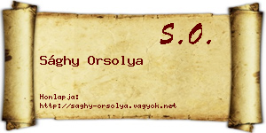 Sághy Orsolya névjegykártya