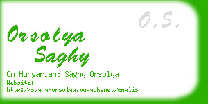 orsolya saghy business card